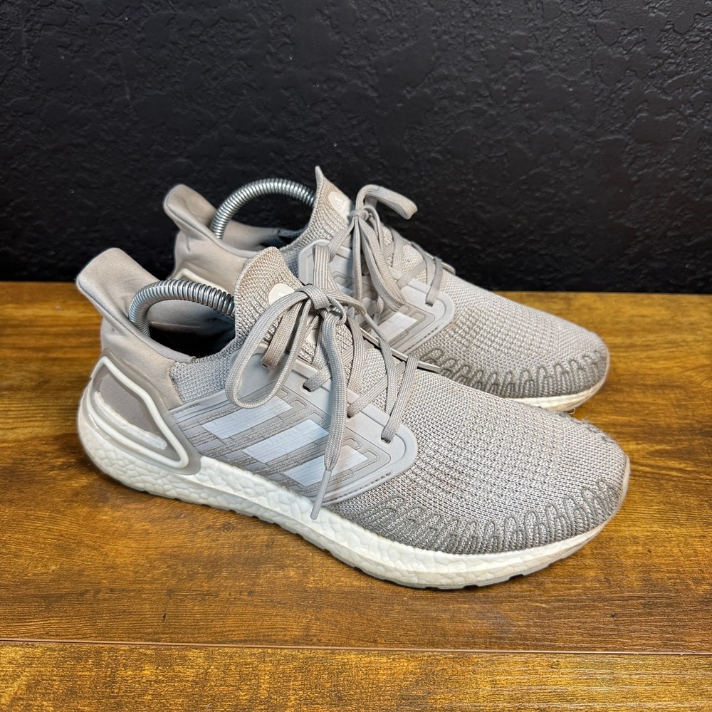 Adidas Ultraboost 20 FX8282 Grey Primeknit Running Shoes Womens Size 9